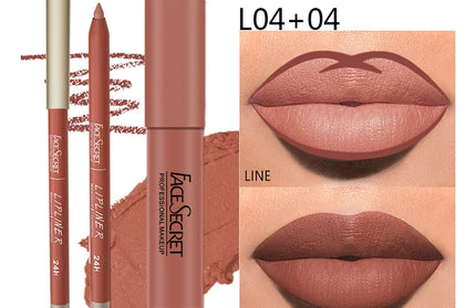 Matte Lipliner & Lipstick Set, Waterproof