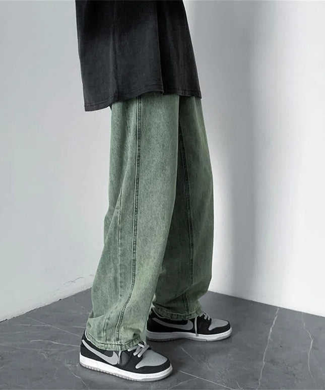 Men's Jeans 2026 Spring Autumn Korean Wide Leg