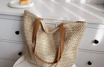 Straw Beach Tote Bag