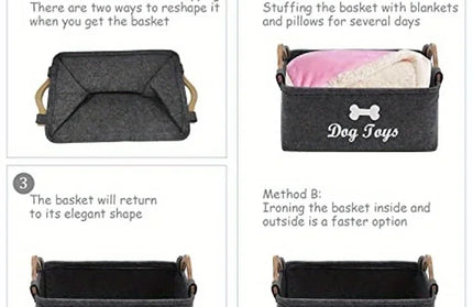 Felt pet toy box
