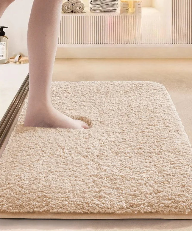 Bathroom Absorbent Mat - Non-Slip Floor Rug for Toilet Entrance