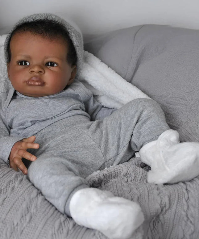 Realistic Baby Dolls Black Boy 50cm