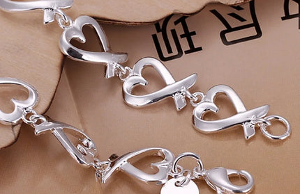 925 Sterling Silver Bracelets Cute Noble