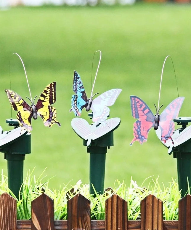 Garden Decoration Solar Powered Dancing Fluttering Butterflies