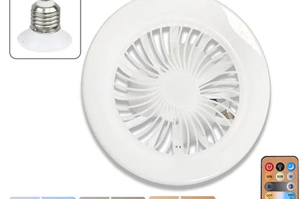 2 In 1 Ceiling Fan Lamps 3 Speeds Adjustable E27 Base Infinitely Dimmable