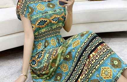 Boho Floral Women's Summer Dress Bohemian Trend Outfits Casual Beach Dresses