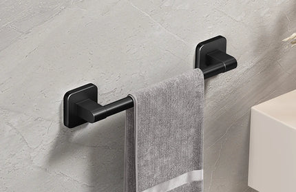 Bathroom Black Towel Holder Without Drilling