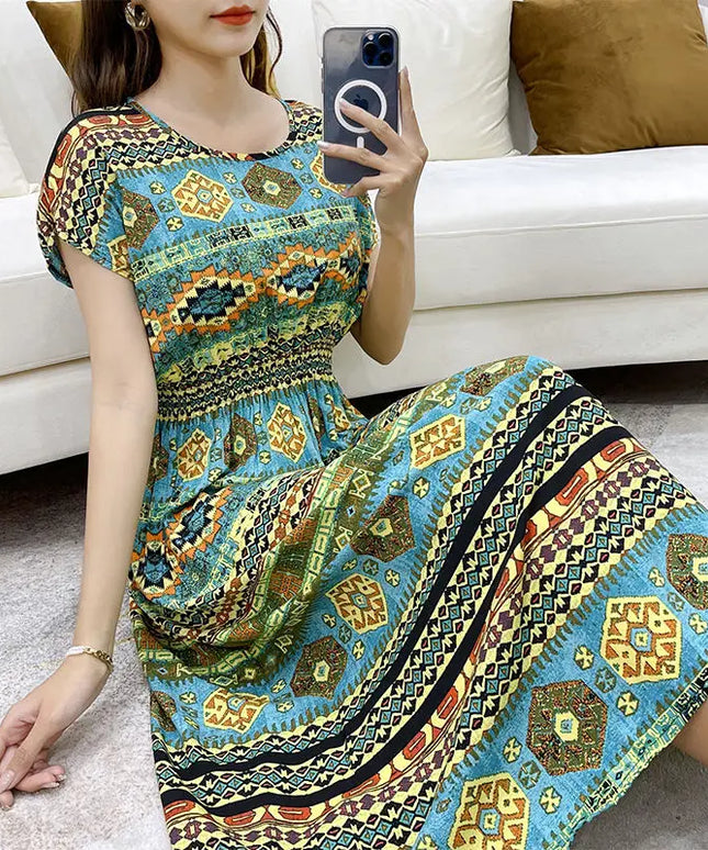 Boho Floral Women's Summer Dress Bohemian Trend Outfits Casual Beach Dresses