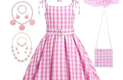 Pink Plaid Dress Halloween Carnival