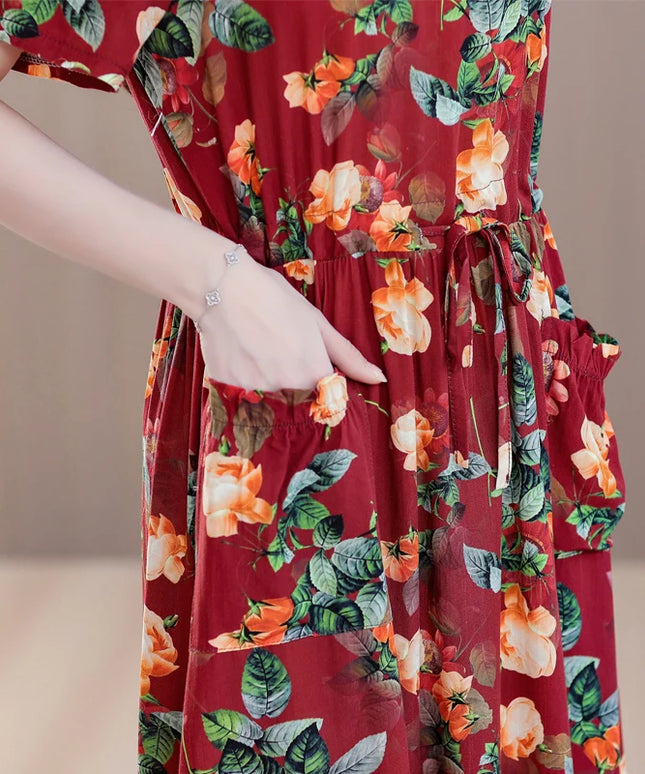 New Fashion Summer Dresses For Women 2025 Elegant Casual Short Sleeve