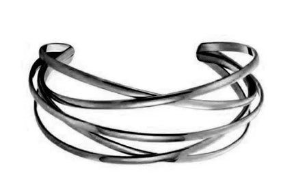 Alloy Round Chain Charms Cuff Bracelet