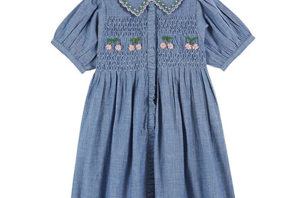 Embroidered Flower Flying Sleeve