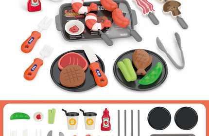 Pretend play, barbecue, fast food, etc
