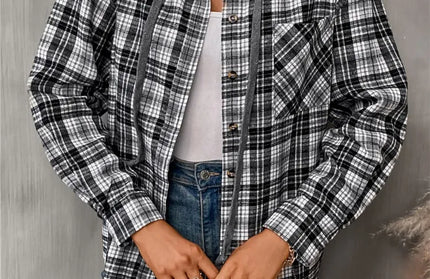 Loose Plaid Pockets Casual Shirts
