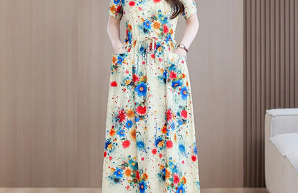 New Fashion Summer Dresses For Women 2025 Elegant Casual Short Sleeve