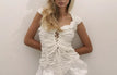 White sleeveless / L