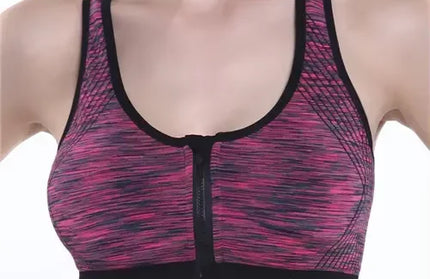 Front Zipper Sports Bra