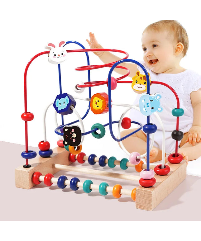 Wooden Toys Bead Maze Colorful Animals