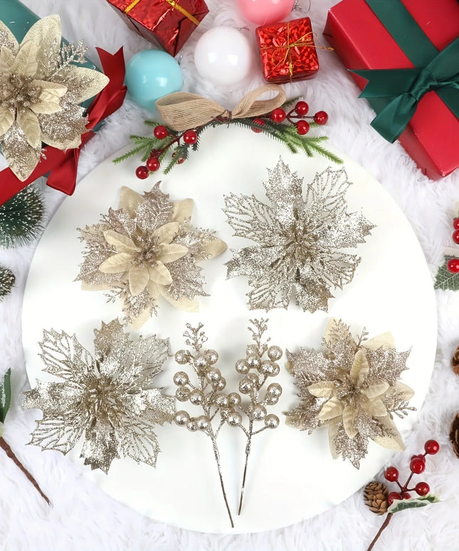 21Pcs Artificial Flowers Berry Bouquet