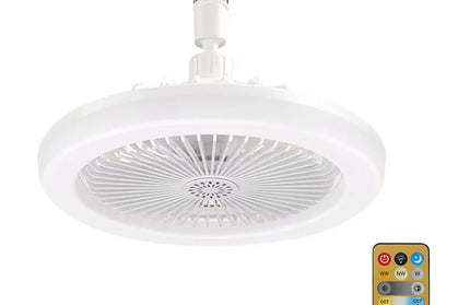Rotatable 3in1 Ceiling Fan with Remote Control Lighting Lamp E27 Converter Base Light