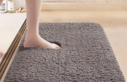 Bathroom Absorbent Mat - Non-Slip Floor Rug for Toilet Entrance