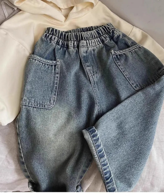 Whiskered Casual Jeans
