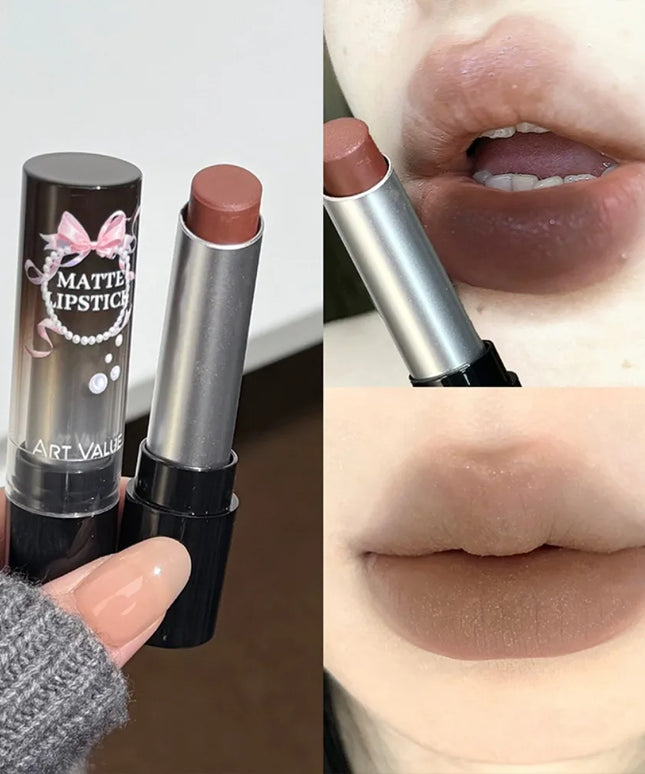 Cement Gray Brown Low Gloss Lipstick
