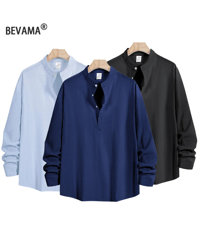 Versatile Stand-Up Collar Shirt