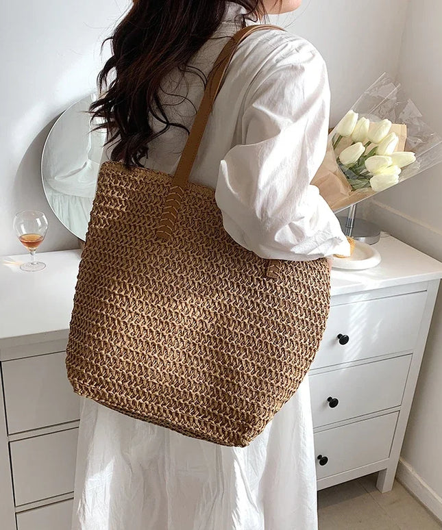 Straw Beach Tote Bag