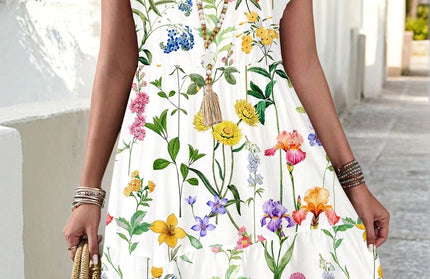 Summer Casual Floral Print Women's Mini Dress