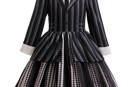 Elegant Ball Gown Black Stripes