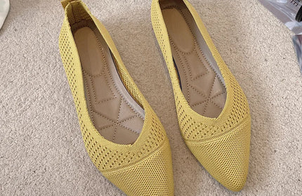 Flat Shoes Color Knitting Flats