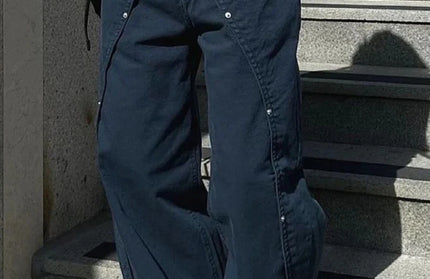 Relaxed Loose Fit Wide Leg