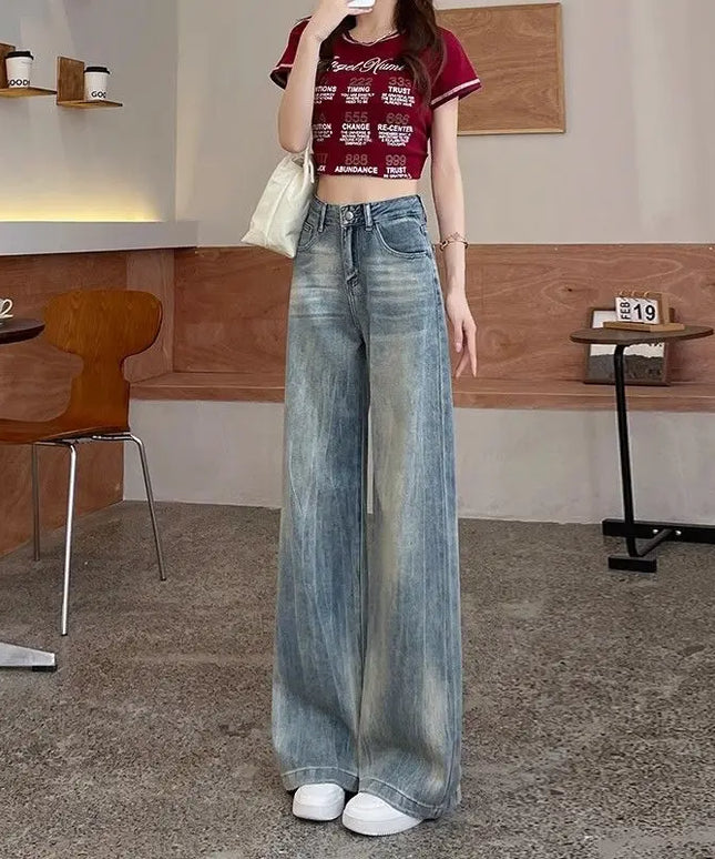 Wide Leg Straight High Waist