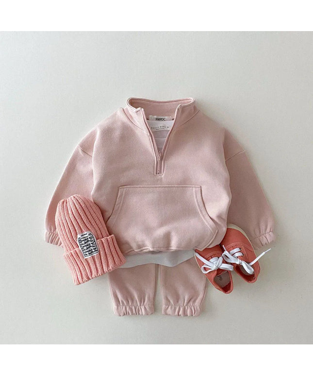 Cotton Tops Jacket Pants Suit