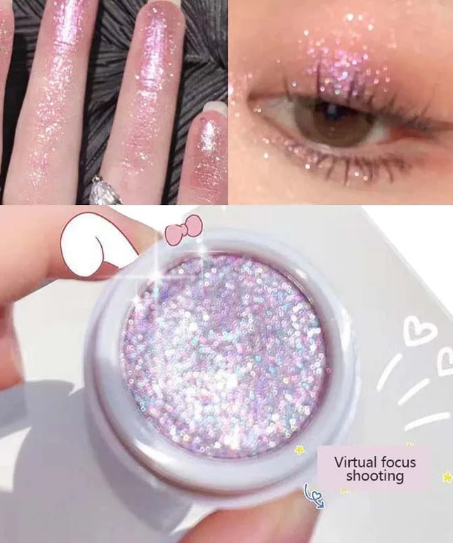 Monochrome Glitter Eyeshadow Gold Shining Brighten