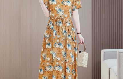 New Fashion Summer Dresses For Women 2025 Elegant Casual Short Sleeve
