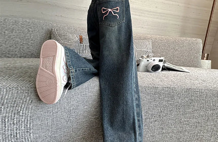 Embroidered Pink Bow