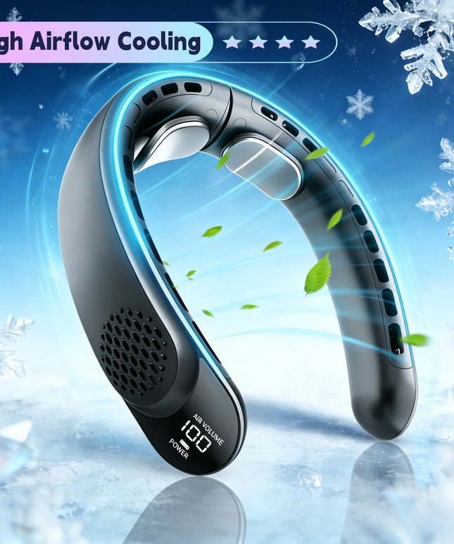Portable Neck Fan 4 Turbo Neck Fan 4000mAh Battery