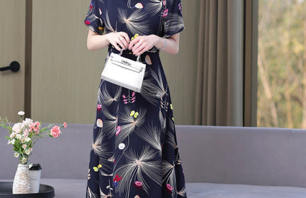 Vintage Elegant Short Sleeve Casual Printing