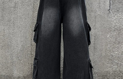 Street Style Pure Loose Straight Trousers