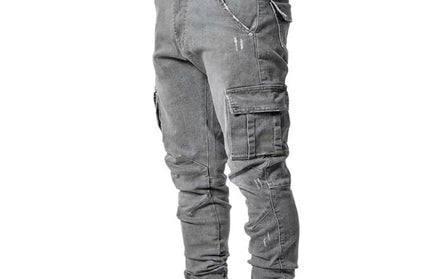 Men Street Elastic Denim Jeans