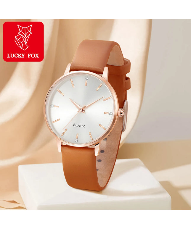 Leather Band Luxury Watches Quartz