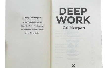 Book By Cal Newport Rules for Focused Success In A Distracted World