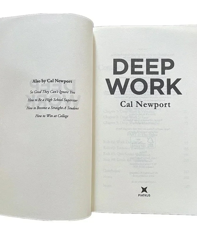 Book By Cal Newport Rules for Focused Success In A Distracted World
