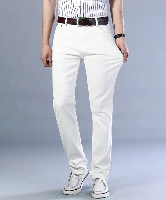 Men's Jeans Pure White Fashion