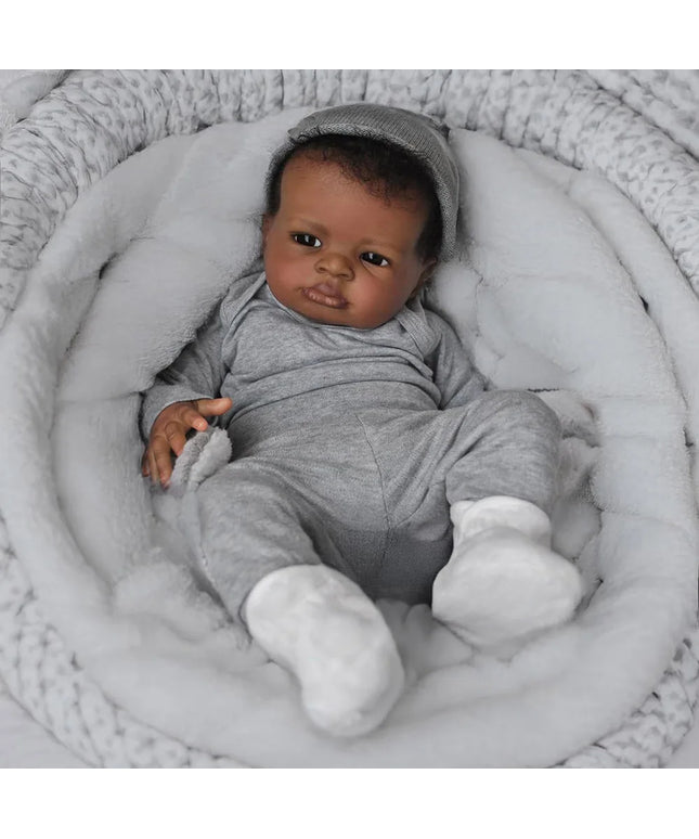 Realistic Baby Dolls Black Boy 50cm