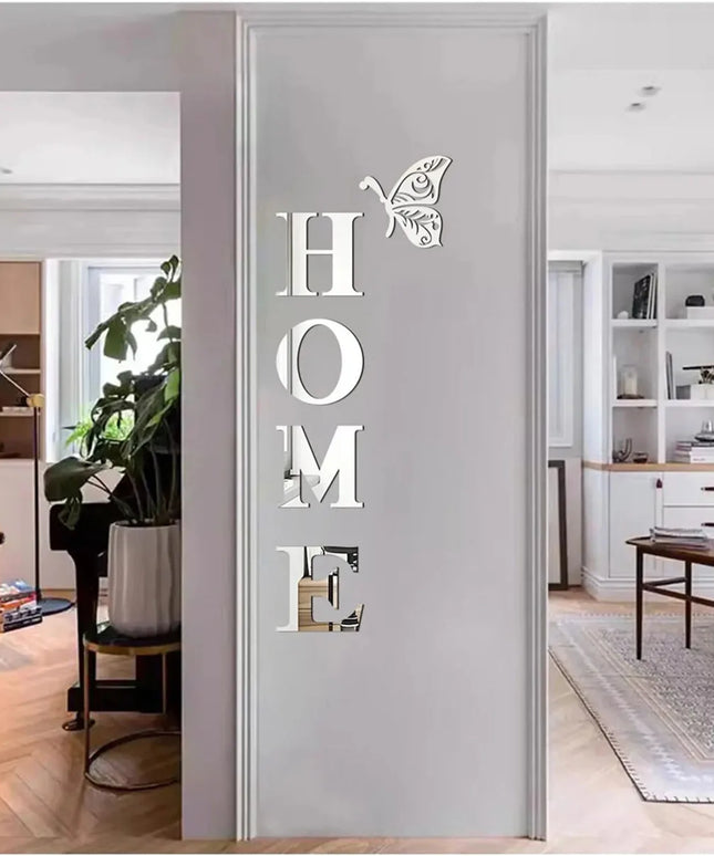 HOME Home Logo 3D Mirror Wall Sticker