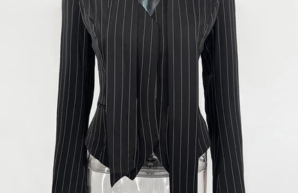 TARUXY Striped Print V-neck