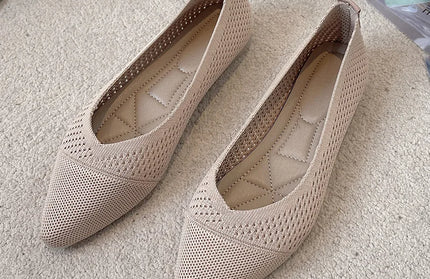 Flat Shoes Color Knitting Flats